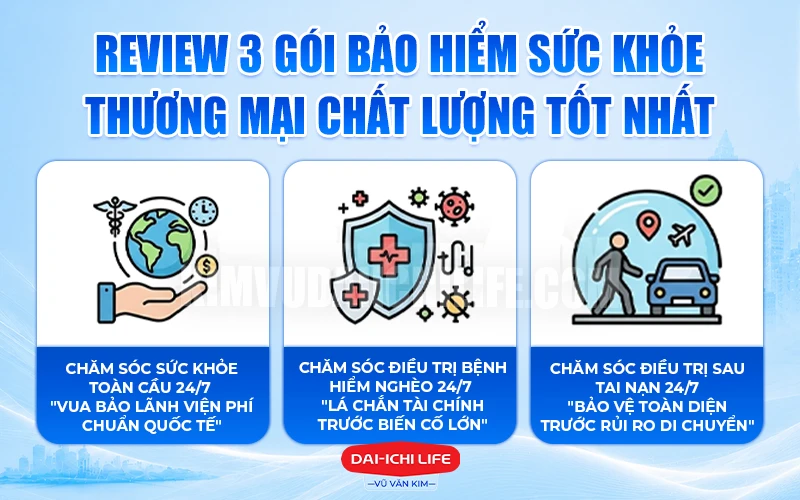 3 gói bảo hiểm sức khỏe thương mại chất lượng của Dai-ichi Life
