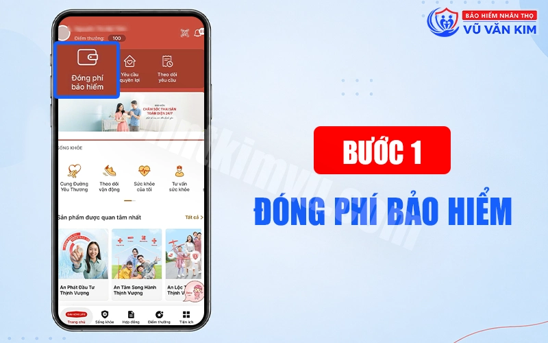 Chọn mục đóng phí bảo hiểm