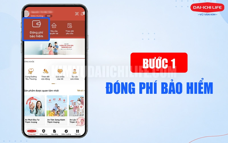 Chọn mục đóng phí bảo hiểm