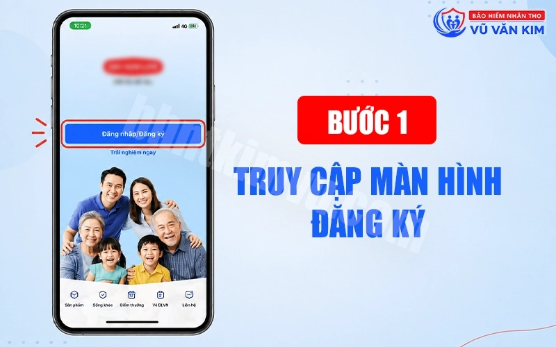 Bấm nút Đăng ký