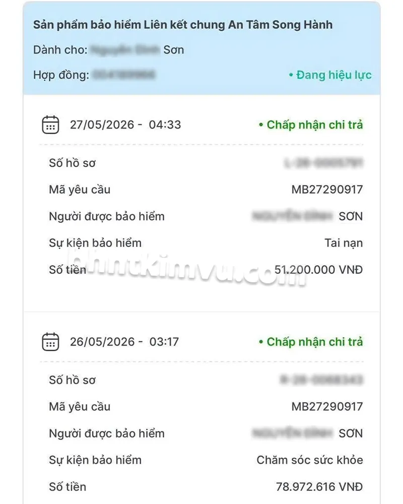 Dai-ichi chi trả tổng cộng 130.172.616 đồng