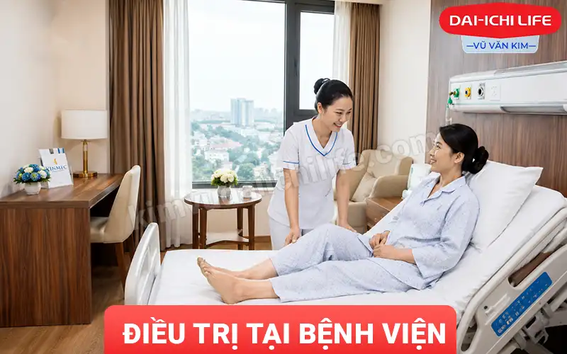 Chị Linh điều trị tại bệnh viện