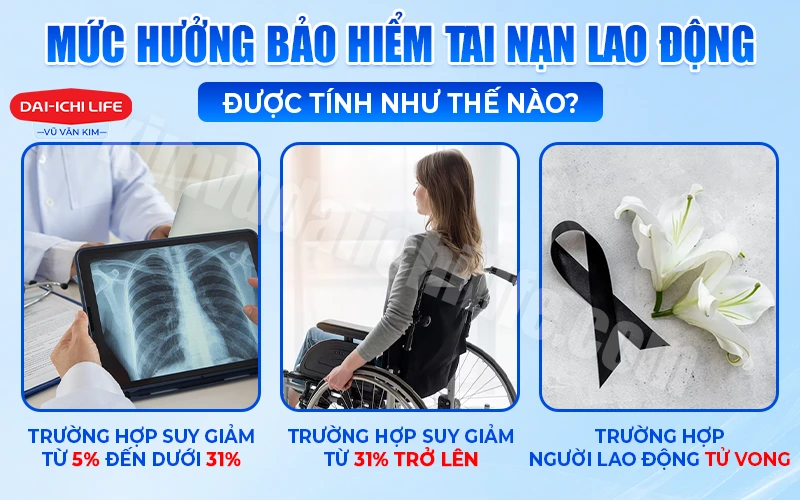 Mức hưởng bảo hiểm tai nạn lao động

