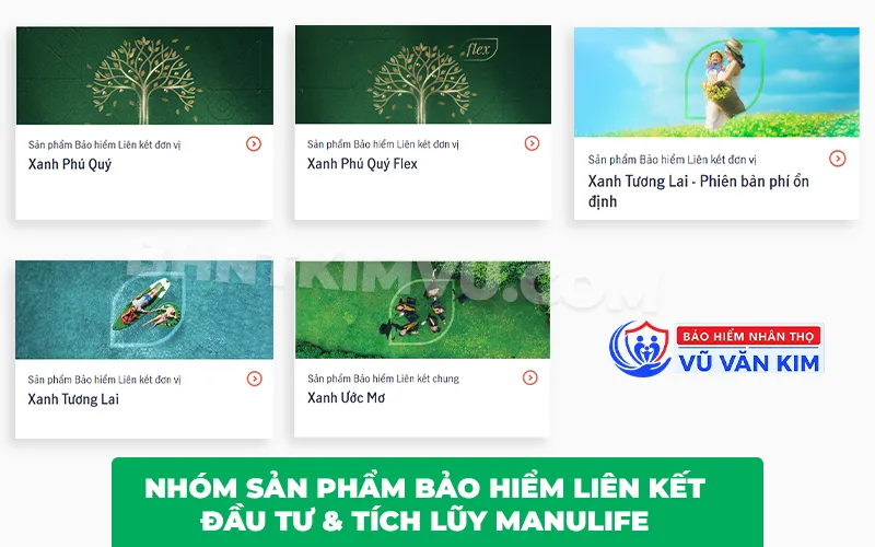Nhóm sản phẩm Bảo hiểm Liên kết đầu tư & Tích lũy Manulife