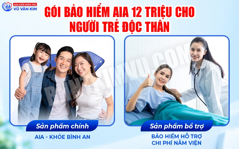 Gói bảo hiểm AIA 12 triệu cho người trẻ độc thân